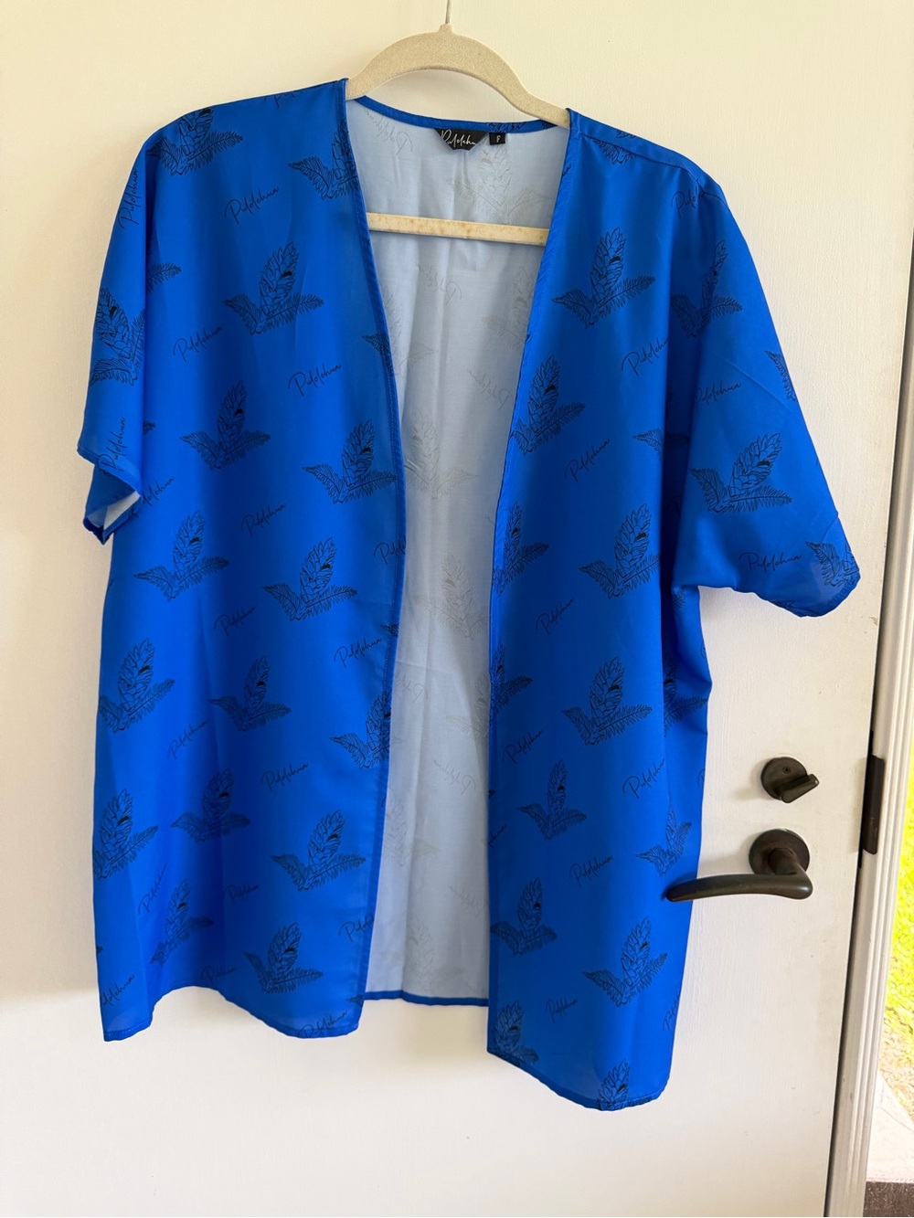 Pulelehua open front cardigan kimono Hawaii